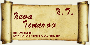 Neva Timarov vizit kartica